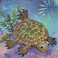 Creek Cruiser, original freshwater turtle painting by Australian artist Kerrie Grant