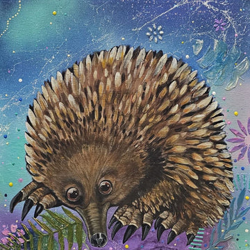 Prickles Malone, original echidna painting by Australian artist Kerrie Grant