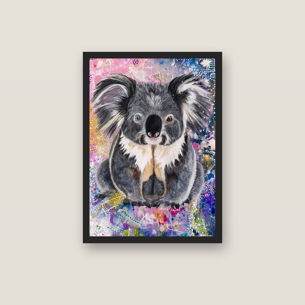 Sleepy Dreamer canvas print by Kerrie Grant in a black floating frame