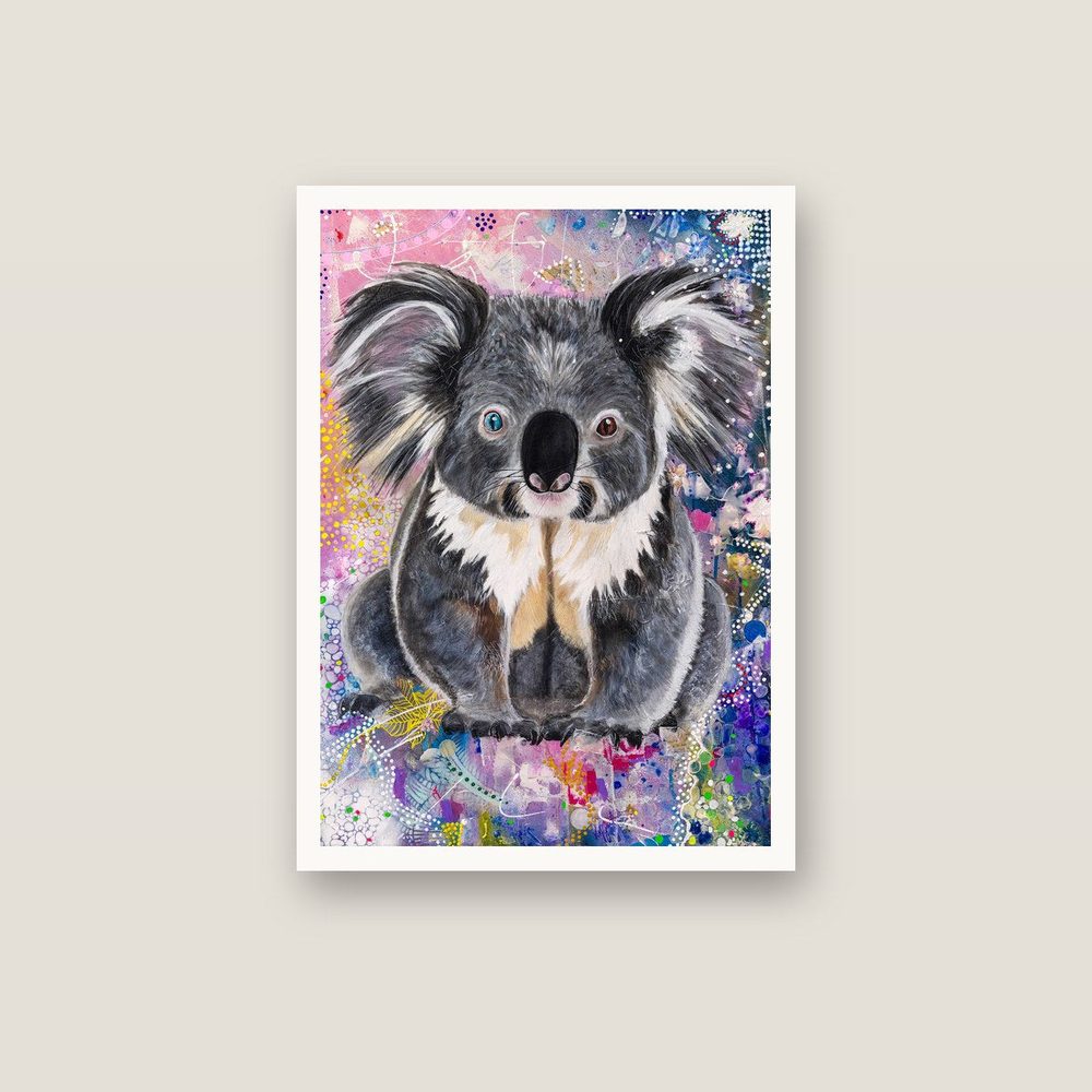 Sleepy Dreamer canvas print by Kerrie Grant in a white floating frame