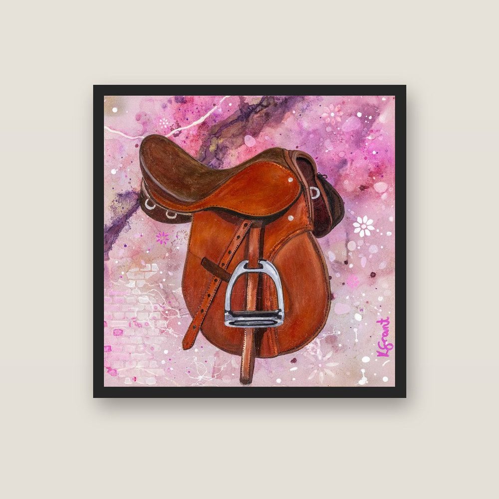 Waiting in the Wings canvas print by Kerrie Grant in a black floating frame