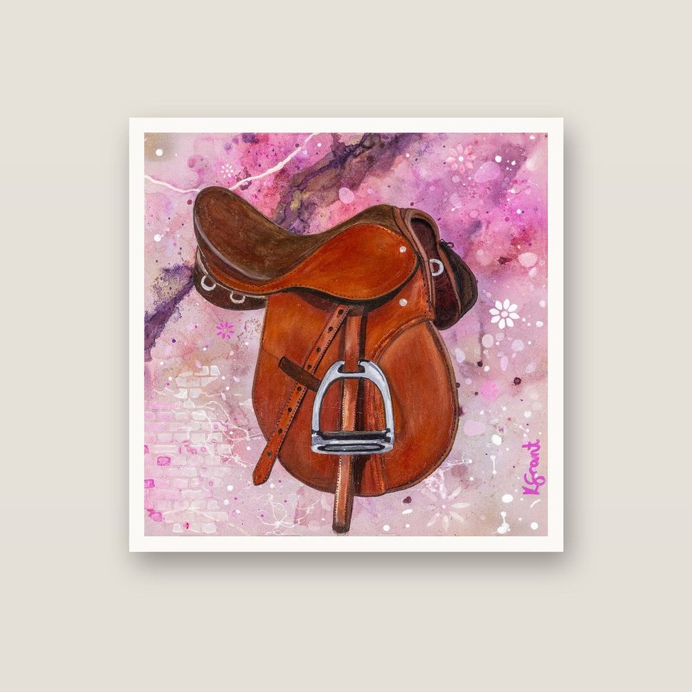 Waiting in the Wings canvas print by Kerrie Grant in a white floating frame